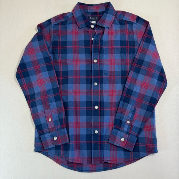 NWT children’s place plaid button up. Size L (10/12) - Picture 1 of 4